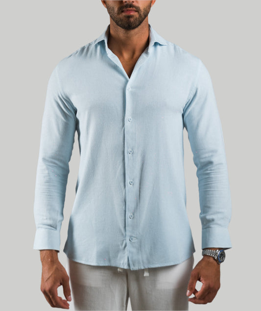 Baby Blue Linen Shirt
