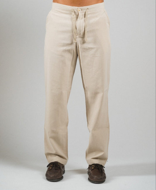 Beige Linen Pants